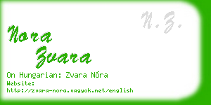 nora zvara business card