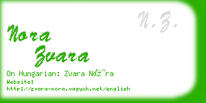 nora zvara business card